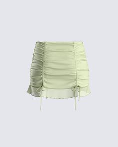 Add some playful charm to your closet 😏 This earthy, olive mesh ruched mini skirt is crafted with a mid-rise silhouette and two drawstrings on the front and back for a flattering and adjustable fit 💚 Mesh Skirt Short, Spring Mini Skort With Drawstring, Mini Skort With Drawstring For Spring, Spring Drawstring Mini Skort, Summer Nylon Mini Skirt, Spring Casual Nylon Mini Skirt, Casual Nylon Mini Skirt, Summer Mini Skirt With Drawstring, Summer Mini Skort With Drawstring