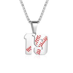 PRICES MAY VARY. 【POWERFUL & ELEGANT DESIGN】3，27，99 Number Necklace, Choose Your Own favorite Number, Support your favorite baseball player.Bring luck to you and him/her 【PREMIUM QUALITY & COMFORTABLE】Made from hypo-allergenic surgical grade 316L stainless steel for long life. It is durable and strong but also LIGHTWEIGHT. There is a much lower rate of skin reaction with stainless steel than with sterling silver and it will not tarnish or turn colors. Moreover bright and shinny with smooth edges 99 Number, Valentines Day Office, Softball Necklace, Baseball Necklace, Favorite Number, Pendant For Men, Number Necklace, Encouragement Gifts, Chain Extenders