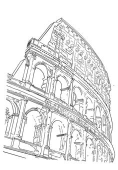 an architectural drawing of the colossion in rome