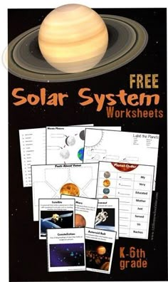 solar system worksheets for kids to learn about the planets and their suns