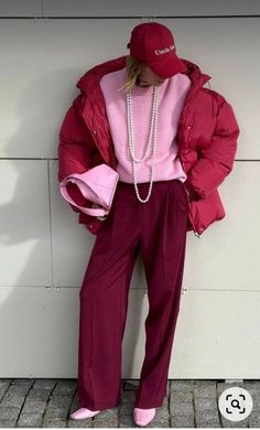 Pink Red Outfit, Trendy Fall Outfits, Trendy Fall, Mode Inspo, Red Outfit, Looks Chic, 가을 패션, Mode Vintage