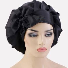 This Silk Hair Bonnet Is Luxurious In Not Only Look But Feel. Especially With The Colder Weather Coming In, It Can Keep Warm In The Morning. The Bonnet For Curly Hair Is Stylish Enough To Walk Around The House In During The Day. Looks Almost Like An African Headdress. The Satin Fabric Locks In Moisture, Prevents Dryness, Frizz, Split Ends. Over Night Sleeping Your Natural Hair Hasn't Had Any Breakage And You Will Sleep Comfortable. African Headdress, Bonnet For Curly Hair, Silk Hair Bonnet, Wand Hairstyles, Leopard Print Headband, Boho Flower Crown, Barbie Hair, Head Wrap Headband