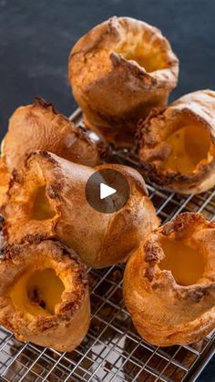 baked pastries cooling on a wire rack