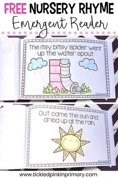 the free printable nursery rhyme emergent reader for children to use in reading