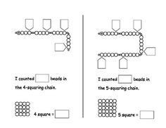 worksheet for counting the number of beads in each bead chain, with instructions