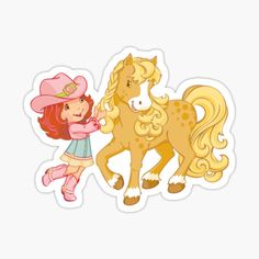 Cute Strawberry Shortcake, Cute Strawberry, Horse Designs, Sticker Cute, Strawberry Shortcake, School Design, Top Artists, Sticker Design, Sell Your Art