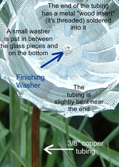 a close up of a glass flower on a plant with words describing the meaning behind it