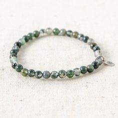 Moss Agate Energy Bracelet Crystal Point Jewelry, Moss Agate Bracelet, Crystal Anklet, Physical Healing, Paris Trip, Jade Crystal, Spring Air, Energy Bracelets, Jewelry Bracelets Silver