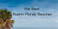 palm trees on the beach with text overlaying it that reads, the best rusk in florida beaches