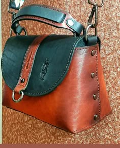 Handmade Leather Bag Pattern, Leather Bag Tag, Leather Handbag Patterns, Leather Bag Tutorial, Handmade Leather Tote Bag