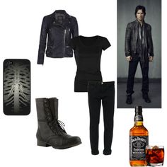 Damon Salvatore Halloween Costume, Stefan Salvatore Style, Damon Salvatore Style, Damon Salvatore Clothing Style, Damon Salvatore Ring, Vampire Fashion, Tv Show Outfits