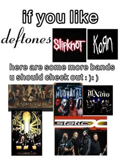 Metal Band Recommendations, Deftones Wallpaper Computer, Slipknot Group Photo, Korn And Slipknot, Metal Recommendations, Numetal Fashion, Nu Metal Wallpaper, Band Recommendations