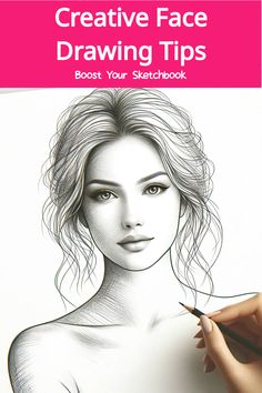 Creative Face Drawing Tips How To Draw Realistic Faces Step By Step Tutorials, Creative Face Drawing, Portrait Sketches Easy, Drawing Tutorial Face Step By Step, Easy Faces To Draw, Simple Portrait Drawing, How To Draw A Face Step By Step, Sketches Of Faces, Face Drawing Tips