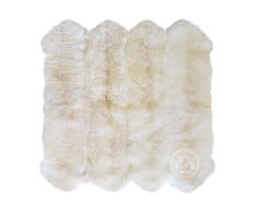 sheepskin rugs on white background for use in home decor