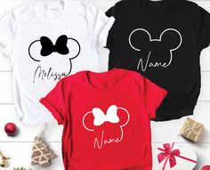 ⭐DESIGN DISPLAYED : Personalized Mikey and Minnie Family Trip Shirts, Custom Name Mouse Head Vacation Shirt, Disneyland Vacation Trip, Friends Squad Outfit Welcome to ShineShirtCreations! We are so glad and happy to have you here. Our store offers a wide range of shirts for any occasion, including vacations, holidays, events, family reunions, birthdays, Mother's Day, Father's Day, graduations and tops. funny font. In addition, we also offer custom t-shirts and we are happy to work with you to turn your ideas into reality. Our products are of great quality at a reasonable price and shipped quickly, so you can always count on us. If you have any questions or cannot find what you are looking for, please feel free to contact us. Thank you for choosing us and we hope you have a great shopping e Disney Tshirts Ideas, Disney Tshirts Family Vacations, Disney Trip Shirts Family, Family Trip Shirts, Disney Family Trip, Disney 2025, Disney Graduation, Trip Friends, Friends Squad