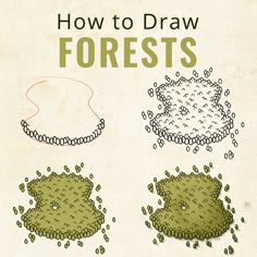 how to draw forests for children and adults