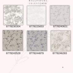 the wallpapers are available in different colors and sizes, including white with grey flowers