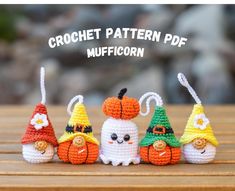 crochet pattern for mini pumpkins and gnomes