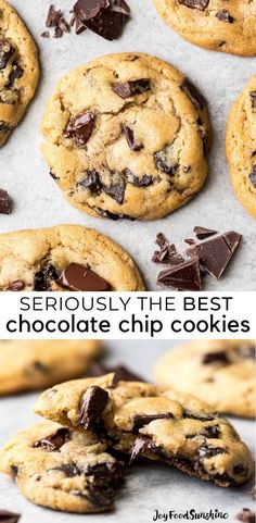 the best chocolate chip cookies are made with only 3 ingredients and they're so good to eat