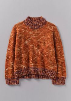 Hand Dyed Marl Sweater | Orange Mix | TOAST Sweater Knit Pattern, Fair Isle Sweaters, Velvet Accessories, Striped Sweaters, Hemp Dress, Linen Tableware, Orange Sweater, Marled Sweater, Merino Sweater