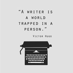 a typewriter is a world trapped in a person