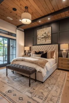 #BEAUTY, #RELATIONSHIPS #Fashion #Animals #Outfits #Winter Outfits #Animals Master Bedrooms Theme, Modern Cozy Home Decor, Made Bed Ideas, Modern Farmhouse Master Bed, Master Bedding Ideas, Modern Farmhouse Bedroom Master Suite, Primary Bedroom Design, Primary Bedroom Ideas, Design Ložnic