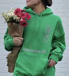 Shop Hoodies at Ali & Ariel ✨ Custom Greek & Sorority Apparel Oversized Green Casual Hoodie, Oversized Hip Hop Hoodie For Spring, Spring Streetwear Hoodie With Screen Print, Trendy Spring Sweatshirt With Kangaroo Pocket, Green Relaxed Fit Hoodie With Letter Print, Spring Hoodie With Screen Print And Relaxed Fit, Green Sweatshirt With Kangaroo Pocket For Spring, Spring Hoodie With Screen Print In Relaxed Fit, Relaxed Fit Screen Print Hoodie For Spring