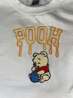 CUSTOMIZABLE POOH  HOODIE OR SWEATSHIRT - PERFECT FOR VALENTINE'S DAY OR ANY SPECIAL OCCASION. Our Pooh hoodies and sweatshirts are a great gift for your significant other this Valentines Day or any special occasion!  ★Production★ - With sweatshirts/hoodies are very suitable for you to coordinate with different styles of clothes. The sweatshirt/hoodie is soft and warm enough to wear in all seasons of the year. - Please help me double-check the shipping address, and fill out the information you require in the personalization section before purchasing to ensure your order is not delayed. - 50% Cotton, 50% Polyester - Pull On closure - Machine Wash - Classic fit for loose comfort - Unisex size Adult => Make by Gildan ☀CANCELATION / RETURN POLICY☀ - Because our shirts are custom made and made Cute Embroidered Logo Sweatshirt For Streetwear, Cute Embroidered Hoodie For Streetwear, Cute Hooded Tops With Embroidered Logo, Cute Hooded Top With Embroidered Logo, Cute Hooded Sweatshirt With Embroidered Graphics, Cute Hoodie With Embroidered Graphics For Streetwear, Cute Hooded Tops With Embroidered Graphics, Fleece Hoodie Sweatshirt With Embroidered Graphics, Cute Hooded Hoodie With Embroidered Logo