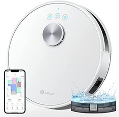 the roomba is connected to an appliance with water coming out of it