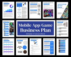 Introducing the Mobile App/Game Company Business Plan Template - your ultimate guide to launching a successful app or game development business! Carefully designed for tech entrepreneurs and developers, this template provides everything you need to turn your innovative ideas into a profitable enterprise. Key Features: Customizable to Your Vision: Whether you're developing mobile apps or creating the next hit game, our template adapts to your business's specific needs, allowing you to tailor the Mobile Game Development, Adventure Quest, Mobile App Games, Innovative Ideas, Business Plan Template, Guided Writing, Plan Template, Game App, Mobile Apps