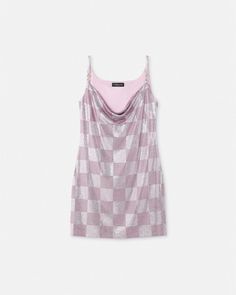 Crystal Medusa '95 Mini Dress Pink | Versace US Versace Clothes Women, Versace Clothes, Pink Versace, Dresses Versace, Versace Runway, Versace Pink, Mini Dress Pink, Pink And White Dress, Designer Dresses For Women