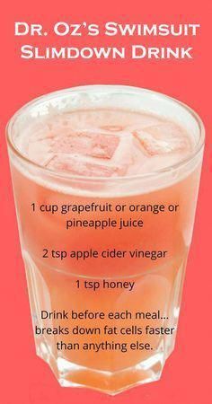 Slim Down Drink, Honey Drink, Gym Nutrition, Resep Smoothie, Baking Soda Beauty Uses, Jillian Michaels, Healthy Drinks Recipes