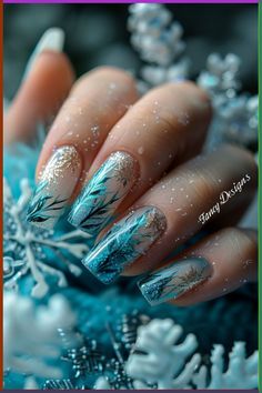 Looking for fun and festive Christmas nail designs that you can recreate this year? If so, we've got you covered. Christmas Nails Blue Snowflakes, Candy Crush Nails, Intricate Snowflake, Nail Art Diy Easy, Magic Nails, Elegant Nail Art, Fall Nail Trends, Nail Art Techniques