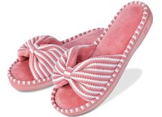 PRICES MAY VARY. 【SOFT CUTE SLIPPER】Breathable open toe design keep your feet cool and fresh in spring or summer. Available in 4 colors, Navy, gray, pink and black, perfect for women of all ages and lifestyles. The women slippers with cute bow design and good quality material, could match well with your loungewear, pajamas, robes etc. 【SOFT CUTE SLIPPER】Breathable open toe design keep your feet cool and fresh in spring or summer. Available in 4 colors, Navy, gray, pink and black, perfect for wom Pajama Shoes, Shoes Platform Sneakers, Bunny Slippers, Wedges Boots, Mules Sandals, Open Toe Slippers, Cute Slippers, Slide Slippers, Felted Slippers