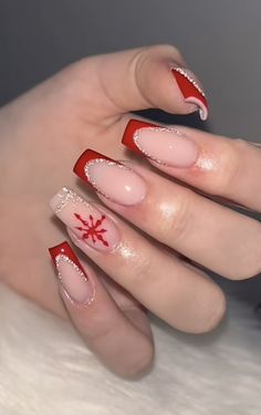 December Nails, Red Christmas Nails, Cute Christmas Nails, Christmas Nails Easy, Christmas Gel Nails, Christmas Nails Acrylic, Festival Nails