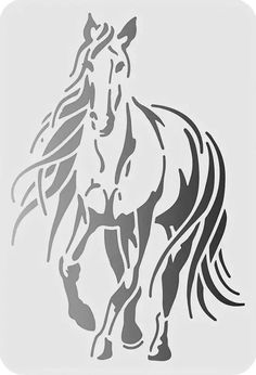 a horse is shown in the shape of a stencil on a white background