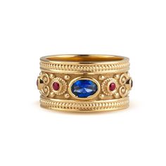 A beautiful Byzantine-style inspired ring. *real images of the ring, taken by us* Dimensions: 11mm width Gemstones: - Simulated Sapphire (cubic zirconia) - Simulated Ruby (cubic zirconia) Material: - Sterling Silver (925) - 9K Gold (375) - 14K Gold (585) - 18K Gold (750) *All signet rings are hallmarked on the back for certification* - We offer FREE Worldwide DHL & FedEx Shipping! - Branded DanelianJewelry Gift Box with each order! Our customer service is available 7 days a week. Leave us your m Byzantine Wedding, Byzantine Jewelry, Real Images, Signet Rings, Engagement Band, Engagement Bands, Ring Oval, Anniversary Ring, Gold Band