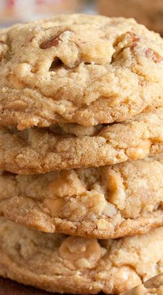 three cookies stacked on top of each other