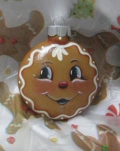 a brown ornament with a smiling face on it