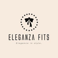 the logo for elganza fits, an italian fashion brand that has been designed to be