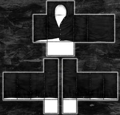 an abstract black and white photo with three squares in the shape of a man's head