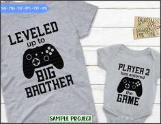 Big Brother Svg, Stencils For Wood Signs, Baby Svg, Silhouette Studio Designer Edition, Game Controller, Big Sister, Cricut Explore, Matching Shirts, Big Brother