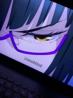 a computer screen with an anime character's face on it and the words mammaruki