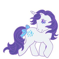 an image of a cartoon pony with purple manes and blue eyes on it's face