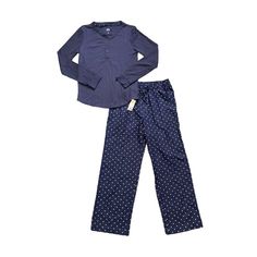 Comfort Is Everything When It Comes To Good Sleepwear, And We Think The Gap Ladies Flannel Sleep Set Is As Comfortable As It Is Cute. This Cozy, Cotton-Blend Pajama Set Includes A Long-Sleeved Knit Thermal, With A Rounded Hem, A Crew Neckline, And A Henley-Style Button Placket. The Matching Bottoms Are Wide-Leg Flannel Pants With An Allover Print, Finished With Handy Side Pockets, An Elasticized Waistband, And A Functional, Self-Tie Drawcord, Which Can Be Adjusted To Your Ideal Fit. In The Cold Gap Cotton Sleepwear For Pajama Party, Gap Relaxed Fit Sleepwear For Pajama Party, Gap Long Sleeve Loungewear Set, Navy Casual Loungewear Sets, Cotton Gap Sleepwear For Bedtime, Cotton Sleepwear By Gap For Bedtime, Gap Cotton Sleepwear For Bedtime, Gap Long Sleeve Sleepwear For Bedtime, Gap Cotton Sleepwear