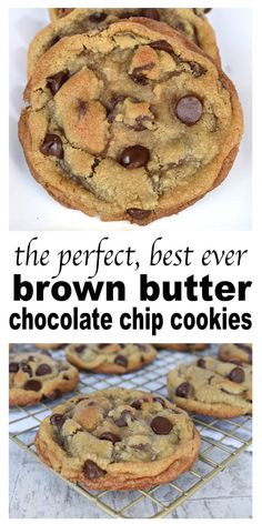 the perfect, best ever brown butter chocolate chip cookies