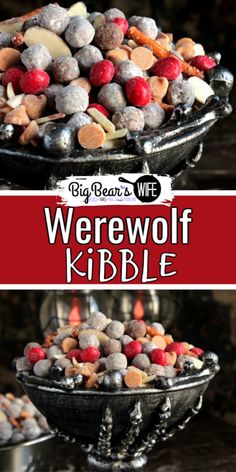 a bowl filled with different types of food and the words, weirdest werewwolf