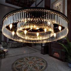 a large chandelier hanging from the ceiling