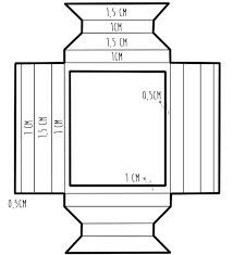 a drawing of the top portion of a vase with measurements for each side and sides