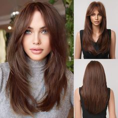 PRICES MAY VARY. Title: HAIRCUBE Layered Wigs for Women Synthetic Wig. Product Type: Products > Hair Care > Hair Extensions, Wigs & Accessories > Wigs How To Cut Bangs, Fall Hair Cuts, Haircut Inspiration, Dull Hair, Chic Hairstyles, Long Layered Hair, Layered Haircuts, Layered Hair, Womens Haircuts